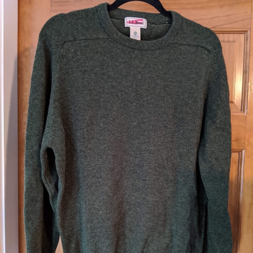 New L.L.Bean greens wool sweater